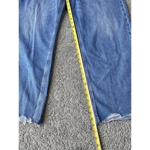 American Eagle NWT Curvy Stovepipe High Rise Baggy Strigid Jeans Womens 16 Long - Picture 12 of 13